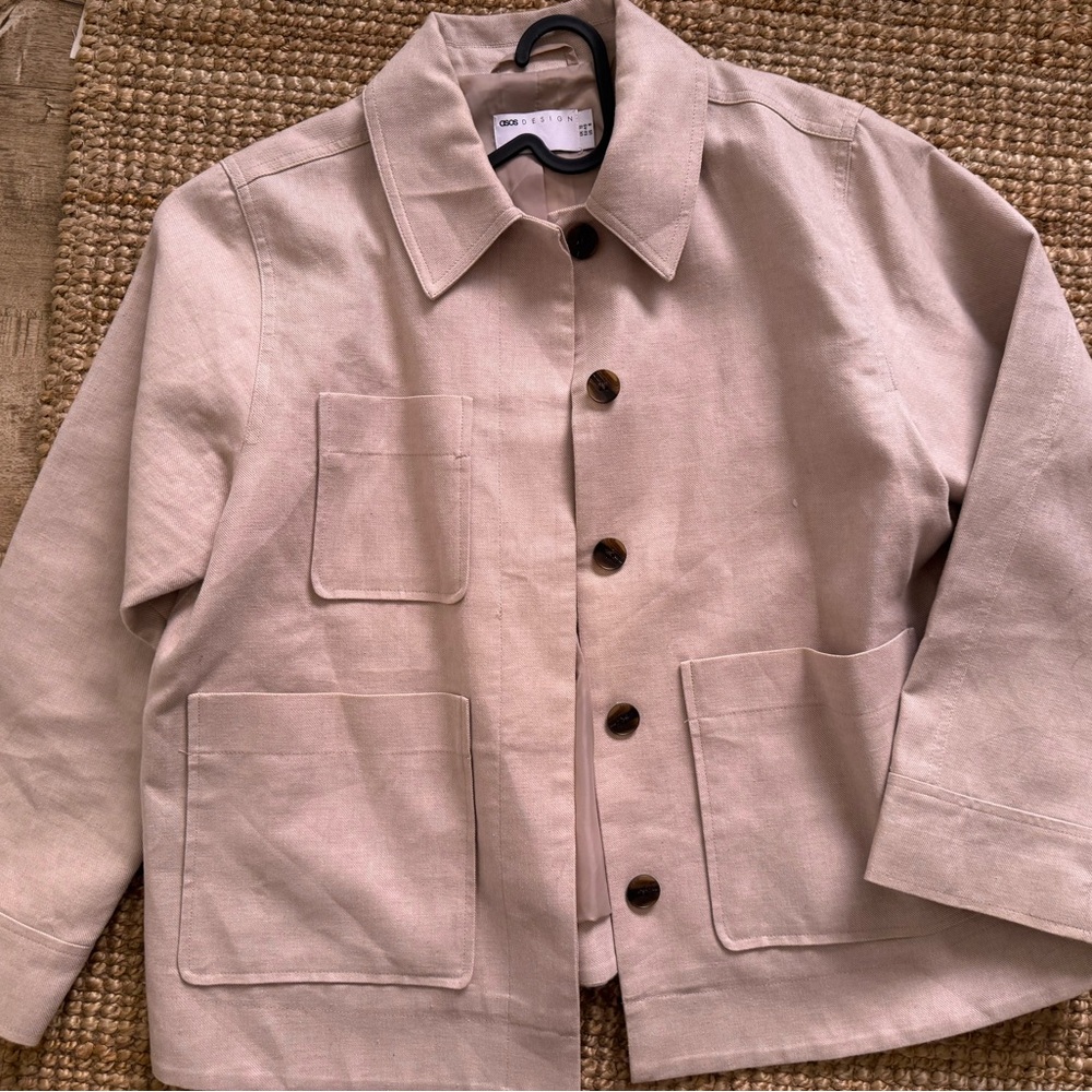 Beige Button-Up Jacket - Picture 2 of 3
